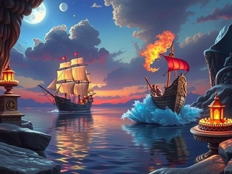 Maestros Mystical Voyage Lore Art - Ancient Indian scroll depicting the Asura Cataclysm and the Divine Maestro's quest